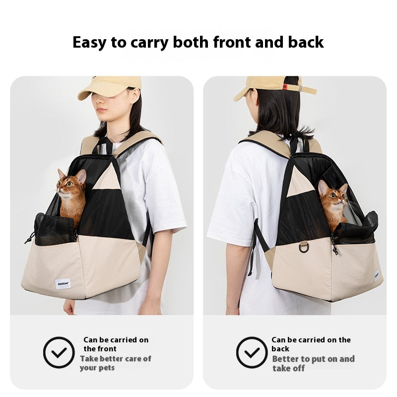 KFX-3754301 Lightweight Portable Pet Backpack for Small Pets - Breathable Design for All Seasons