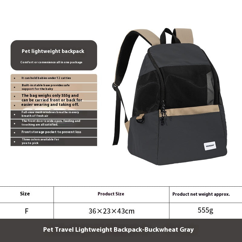 KFX-3754301 Lightweight Portable Pet Backpack for Small Pets - Breathable Design for All Seasons