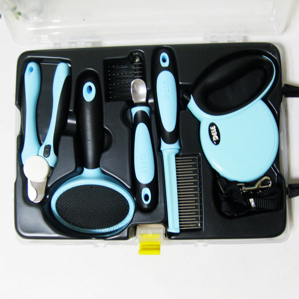 KFX-3755837 Pet Grooming Kit with Traction Rope and Nail Clippers - Lightweight Essentials Set