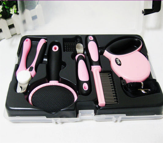 KFX-3755837 Pet Grooming Kit with Traction Rope and Nail Clippers - Lightweight Essentials Set
