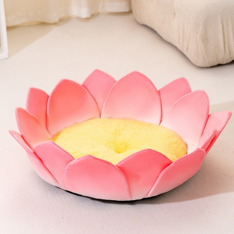 KFX-3756093 Lotus Pink Thermal Cat Nest with Ultra-Soft Crystal Material for All Seasons