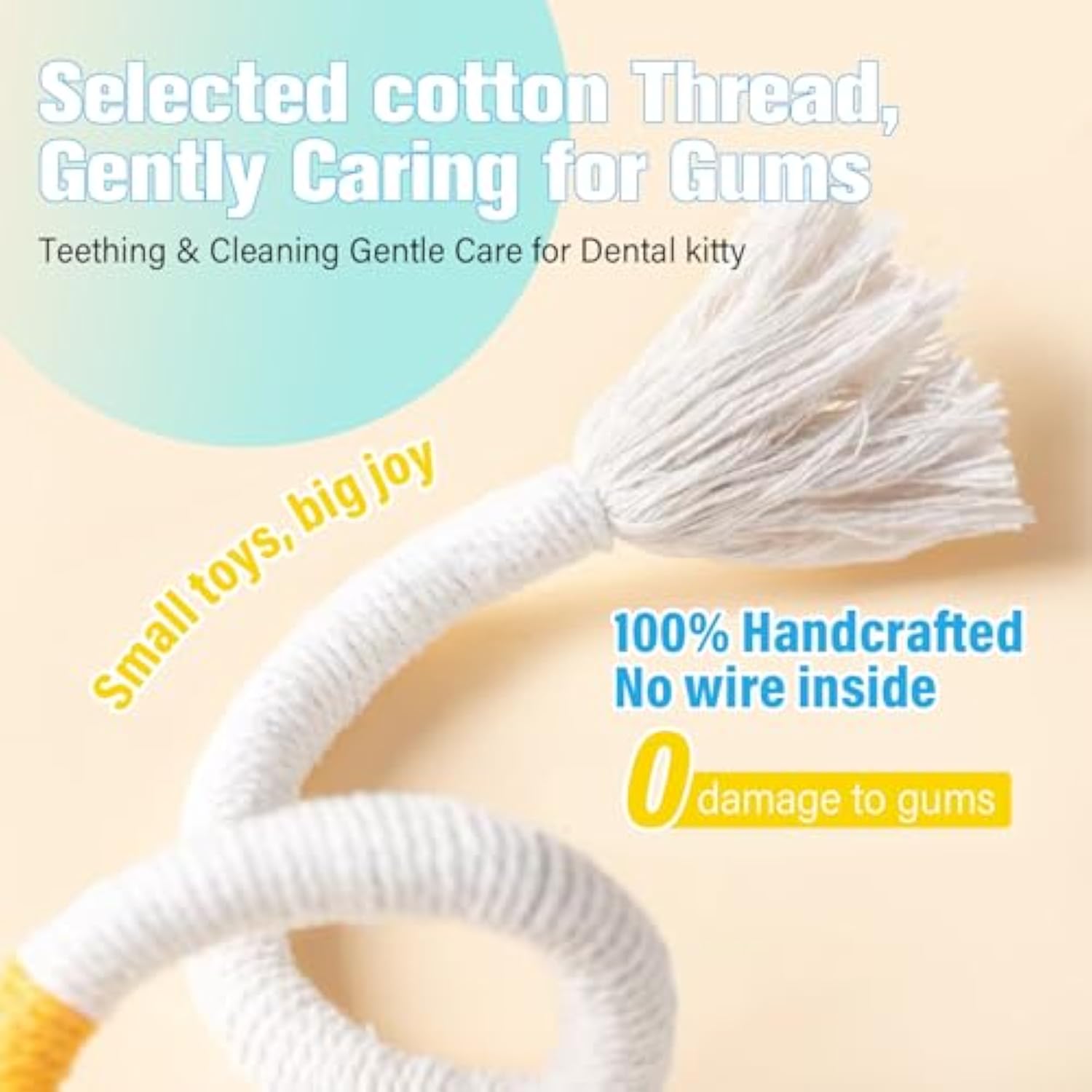 KFX-3756221 Sisal Rope Cat Chew Toys with Catnip and Silvervine - Safe, Bite-Resistant Dental Fun for Indoor Cats