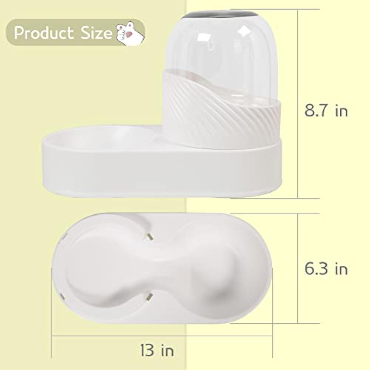 KFX-3759293 Cat Feeder and Water Dispenser Set - 2L Capacity Automatic Food and Water Bowl for Healthy Eating Habits