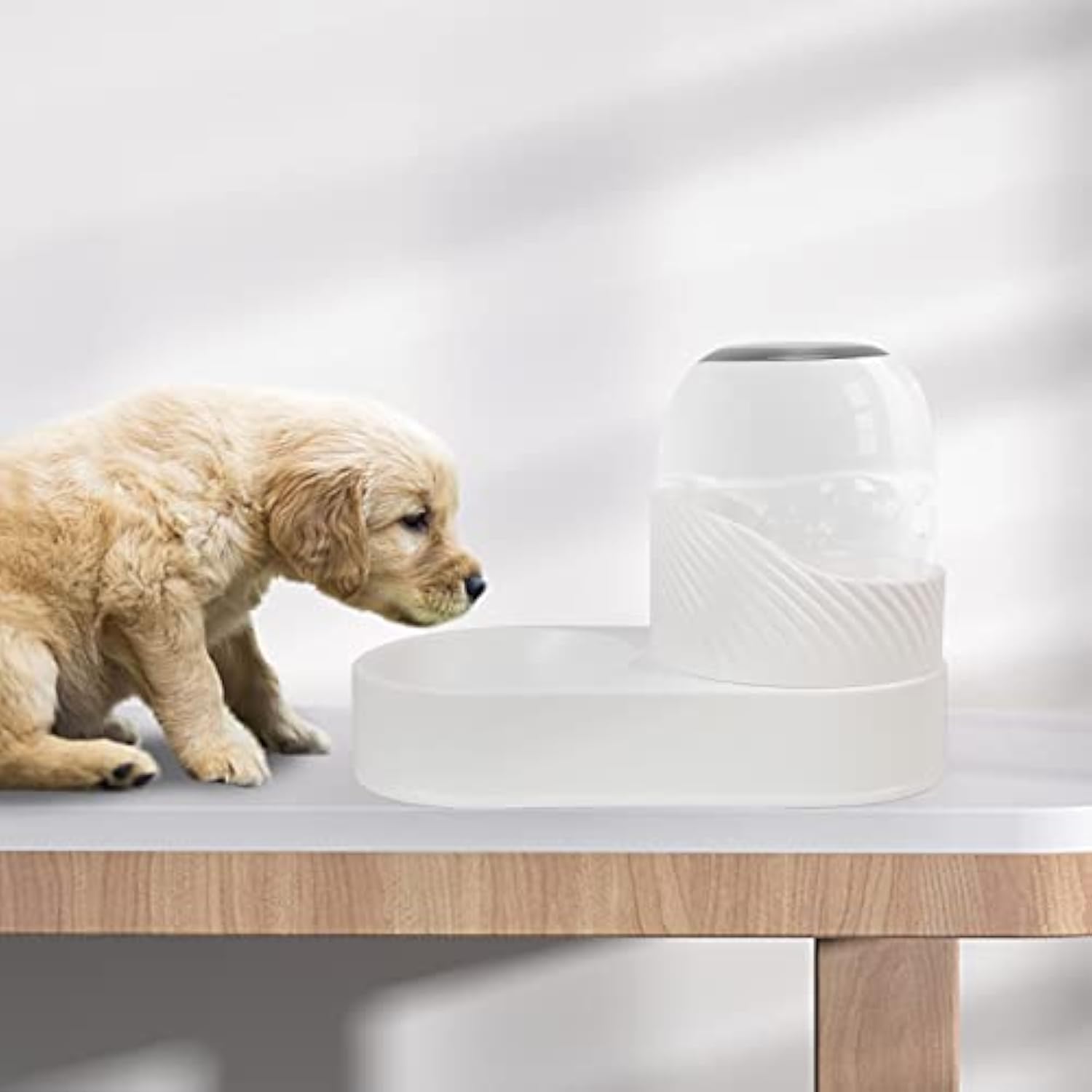 KFX-3759293 Cat Feeder and Water Dispenser Set - 2L Capacity Automatic Food and Water Bowl for Healthy Eating Habits