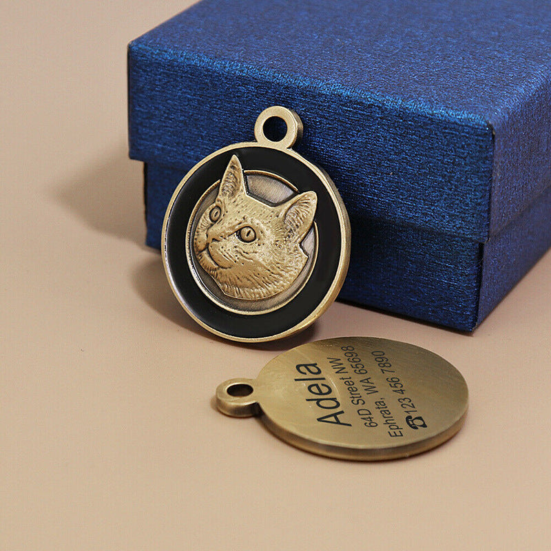 KFX-3760445 Personalized Metal Dog and Cat Identity Tag with Anti-Lost Feature