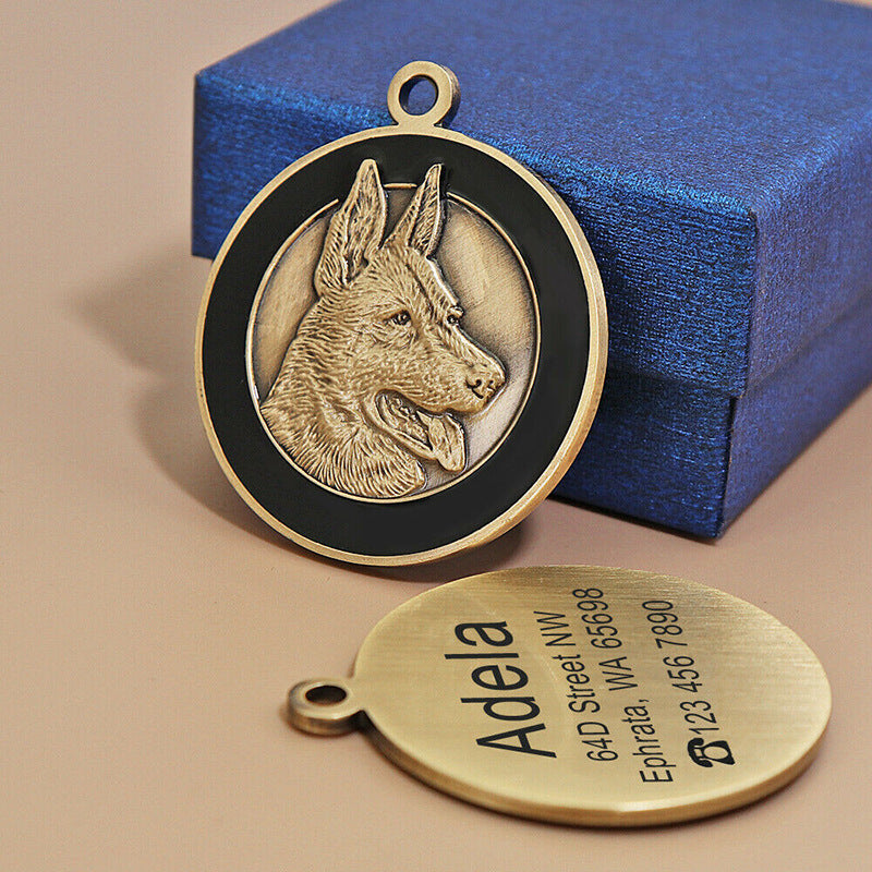 KFX-3760445 Personalized Metal Dog and Cat Identity Tag with Anti-Lost Feature
