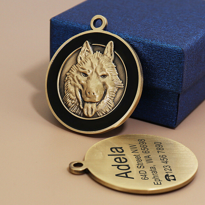 KFX-3760445 Personalized Metal Dog and Cat Identity Tag with Anti-Lost Feature