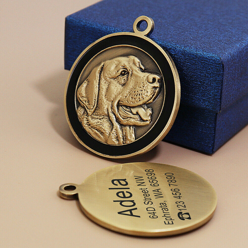 KFX-3760445 Personalized Metal Dog and Cat Identity Tag with Anti-Lost Feature