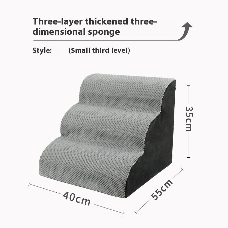 KFX-3761085 Pet Stairs with Multiple Levels and Slope Options for Small Dogs