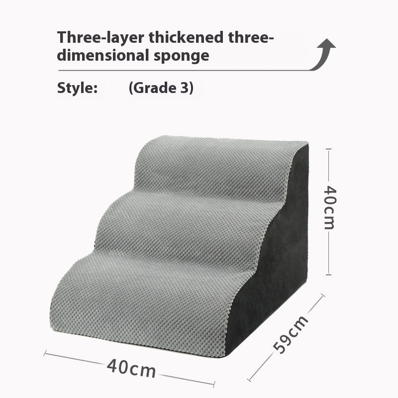 KFX-3761085 Pet Stairs with Multiple Levels and Slope Options for Small Dogs
