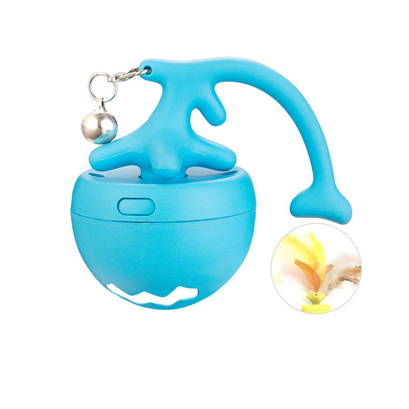 KFX-3765053 Electric USB Cat Teasing Ball with Fish Bone Design for Fun and Relaxation