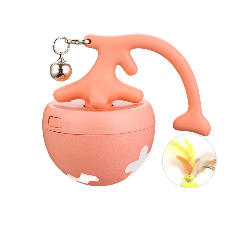 KFX-3765053 Electric USB Cat Teasing Ball with Fish Bone Design for Fun and Relaxation