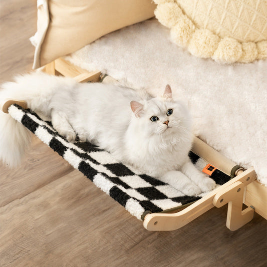 KFX-3765181 Cat Hanging Bed and Climbing Frame - Wooden Pet Bed in Multiple Colors