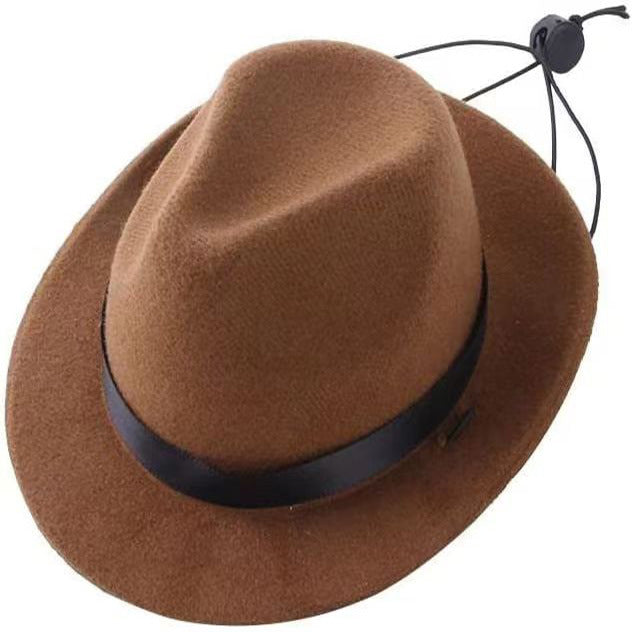 KFX-3765565 Sun-Proof Mini Pet Hat in Pink, Black, Brown, and Red - Woolen/Felt, Suitable for All Seasons and Holidays