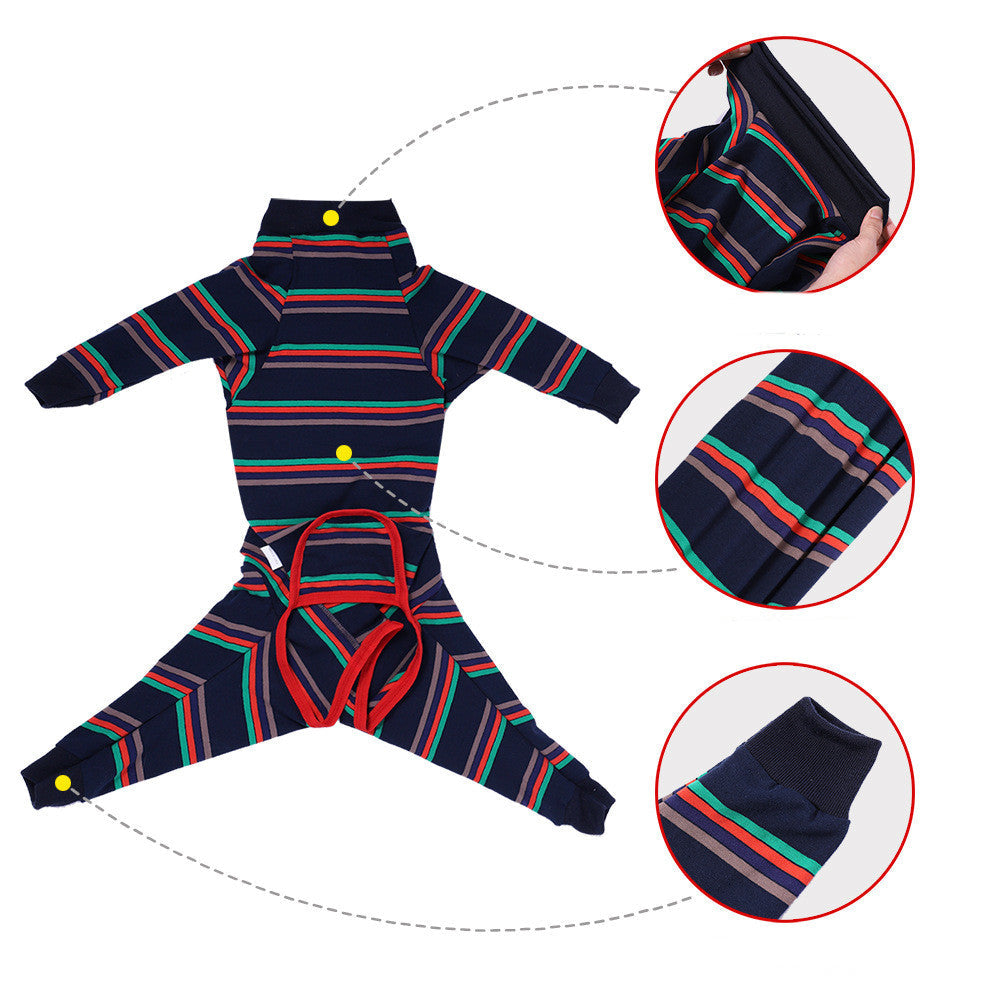 KFX-3770173 All-Weather Grey Dog Pajamas with High Elasticity for Maximum Comfort - Sizes XS to XXXL