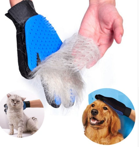 KFX-3770941 WAC BOX 3: Complete Pet Care Set with Blue Rabbit Toy, Fish-Shaped Toy, Stainless Steel Spoon, Pet Cover, Phone Holder, and Brush Glove