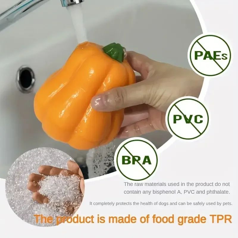 KFX-3771965 Interactive Sound-Activated Dog Toothbrush Ball Toy for Dental Care and Playtime