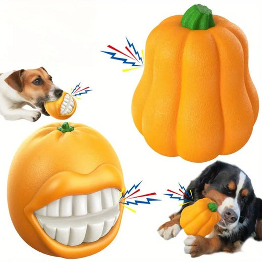 KFX-3771965 Interactive Sound-Activated Dog Toothbrush Ball Toy for Dental Care and Playtime
