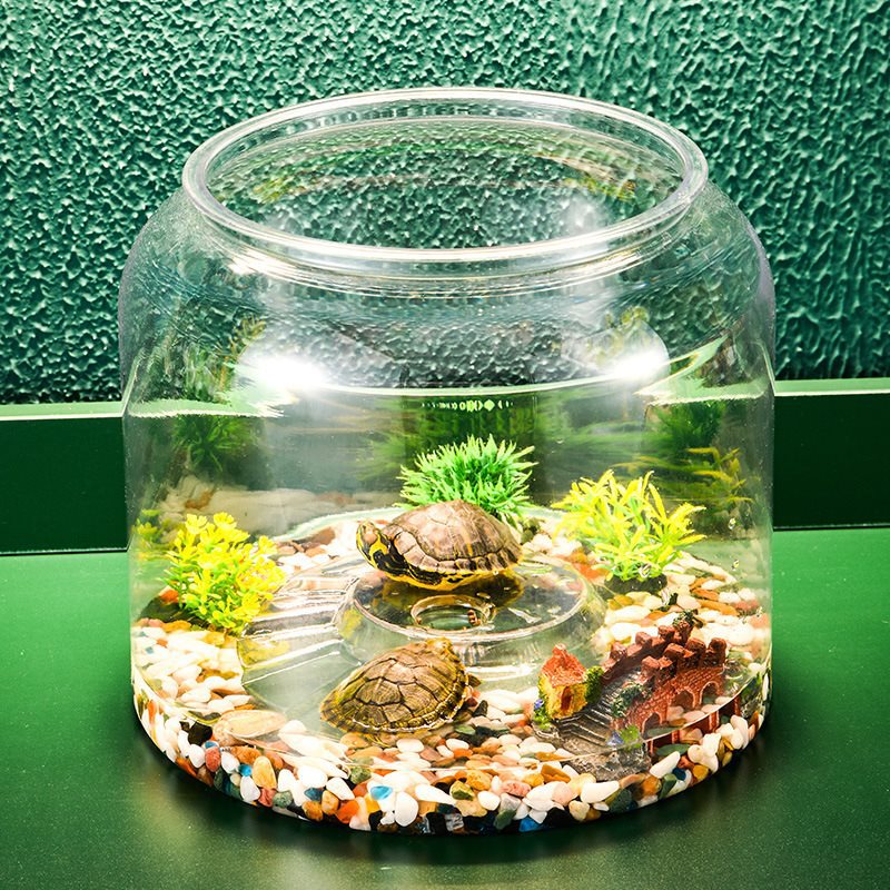 KFX-3772605 Large Transparent Eco-Friendly Plastic Turtle Tank with Lid Options