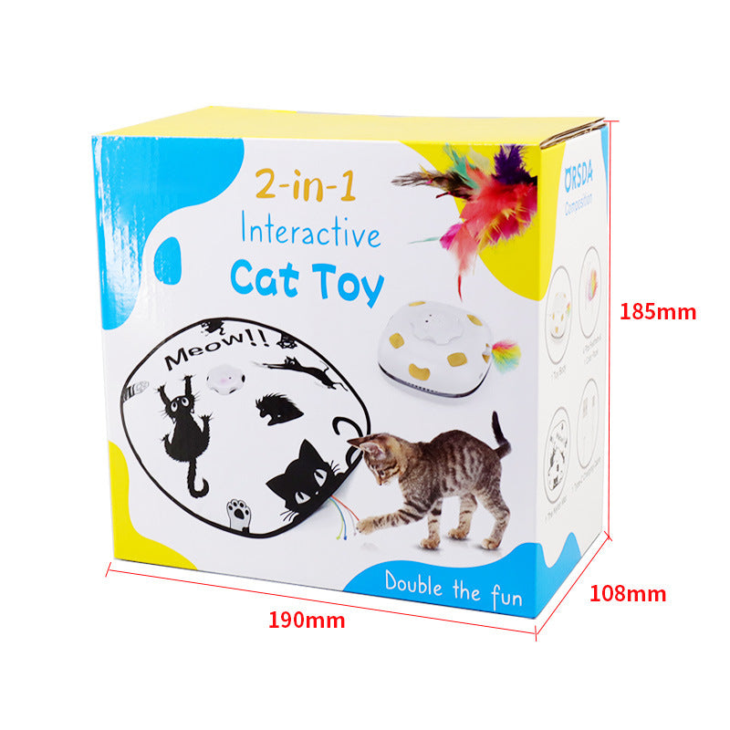 KFX-3774141 Interactive Cat Toy with Self-Hi Relief Teaser for Engaging Playtime