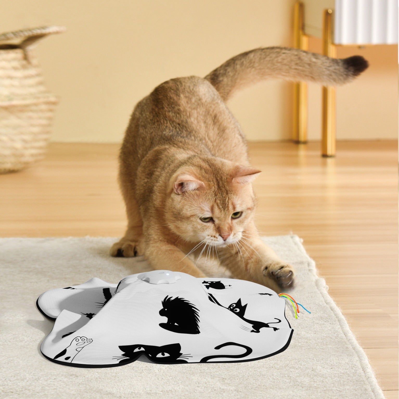 KFX-3774141 Interactive Cat Toy with Self-Hi Relief Teaser for Engaging Playtime