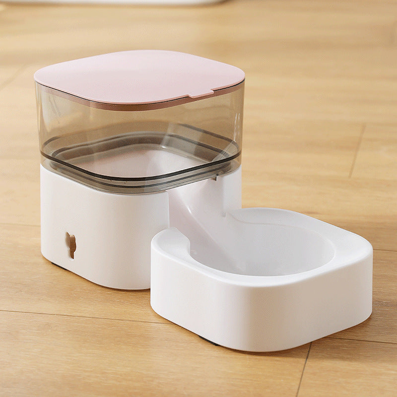 KFX-3775293 Removable and Washable Automatic Pet Feeder with Non-Slip Bowl and Water Feeder