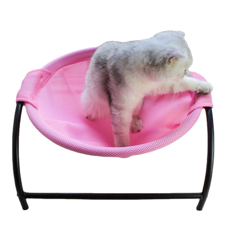 KFX-3776573 Free-Standing Cat Hammock Bed with Detachable Design, Excellent Breathability, Easy Assembly, Machine Washable