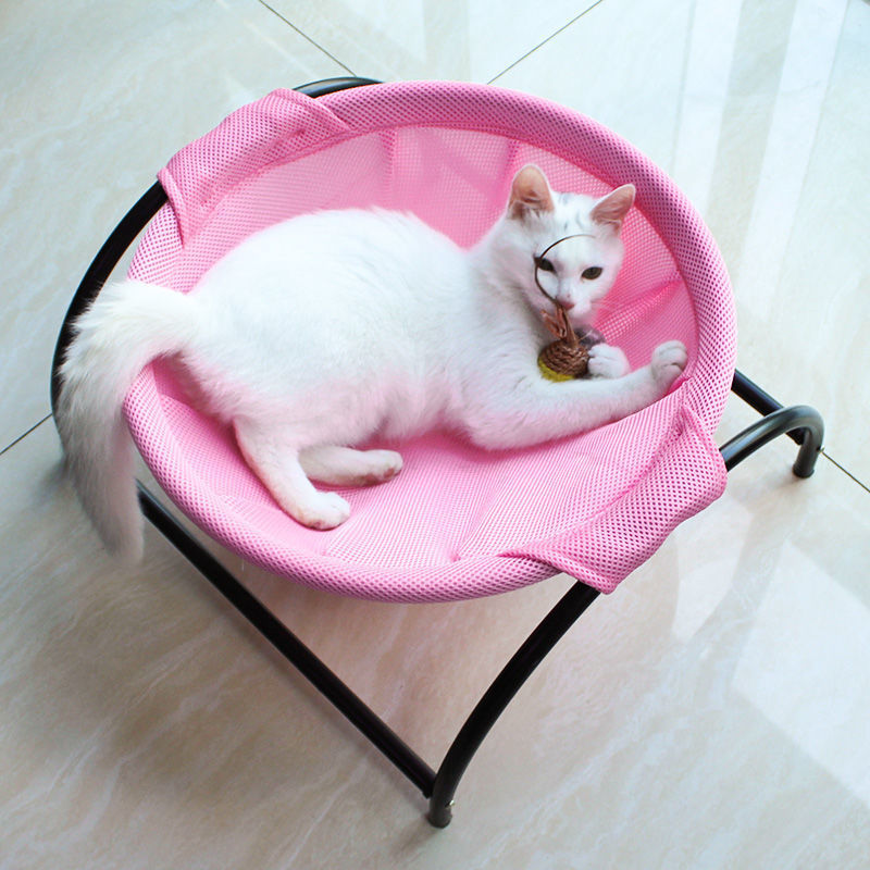 KFX-3776573 Free-Standing Cat Hammock Bed with Detachable Design, Excellent Breathability, Easy Assembly, Machine Washable
