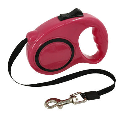 KFX-3778877 Retractable Dog Leash with Bone Print Design - Plastic & Nylon, 3M and 5M Length Options