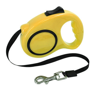KFX-3778877 Retractable Dog Leash with Bone Print Design - Plastic & Nylon, 3M and 5M Length Options