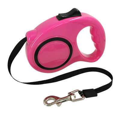 KFX-3778877 Retractable Dog Leash with Bone Print Design - Plastic & Nylon, 3M and 5M Length Options