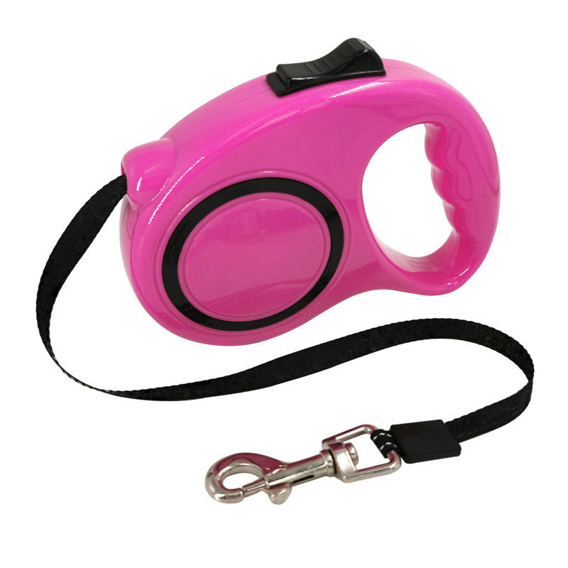 KFX-3778877 Retractable Dog Leash with Bone Print Design - Plastic & Nylon, 3M and 5M Length Options