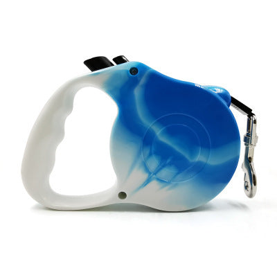 KFX-3778877 Retractable Dog Leash with Bone Print Design - Plastic & Nylon, 3M and 5M Length Options