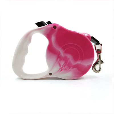 KFX-3778877 Retractable Dog Leash with Bone Print Design - Plastic & Nylon, 3M and 5M Length Options