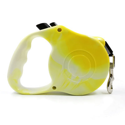 KFX-3778877 Retractable Dog Leash with Bone Print Design - Plastic & Nylon, 3M and 5M Length Options