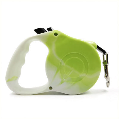 KFX-3778877 Retractable Dog Leash with Bone Print Design - Plastic & Nylon, 3M and 5M Length Options