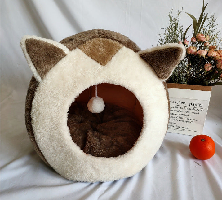 KFX-3779133 Cozy Closed Cat Litter Kennel for Winter - Available in Cute Designs