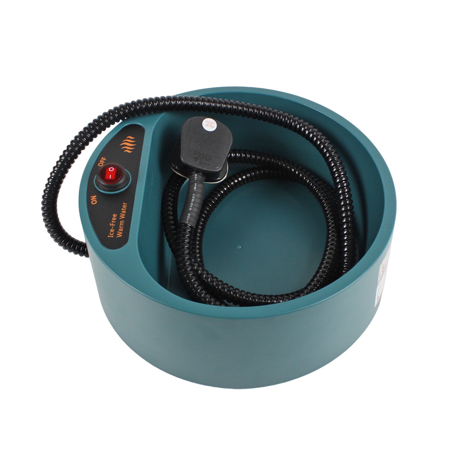 KFX-3779261 Automatic Smart Heating Bowl for Pets - Insulated Design, Available in Army Green, White, and Blue