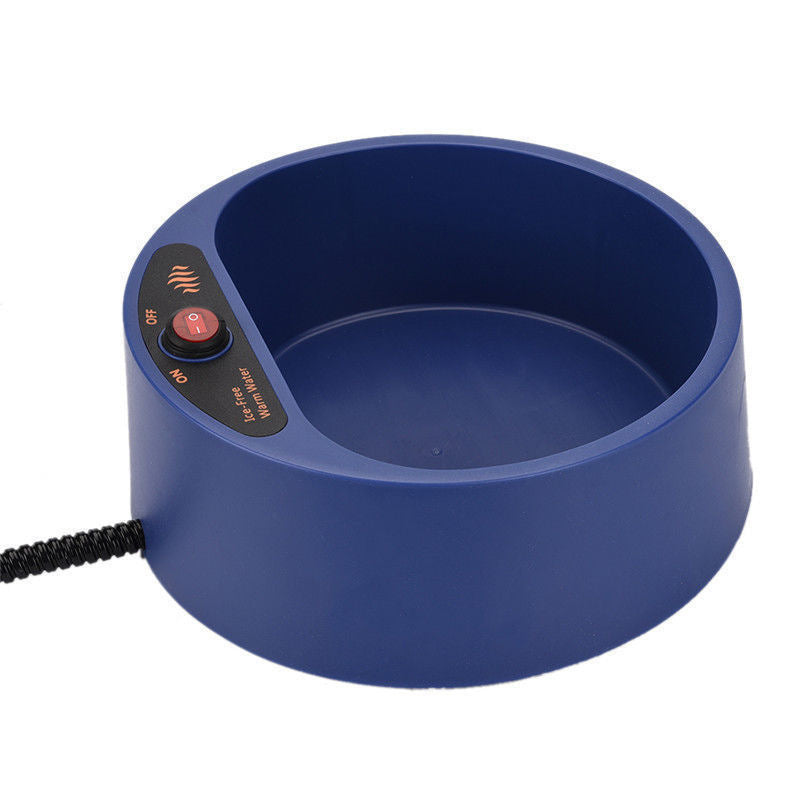 KFX-3779261 Automatic Smart Heating Bowl for Pets - Insulated Design, Available in Army Green, White, and Blue