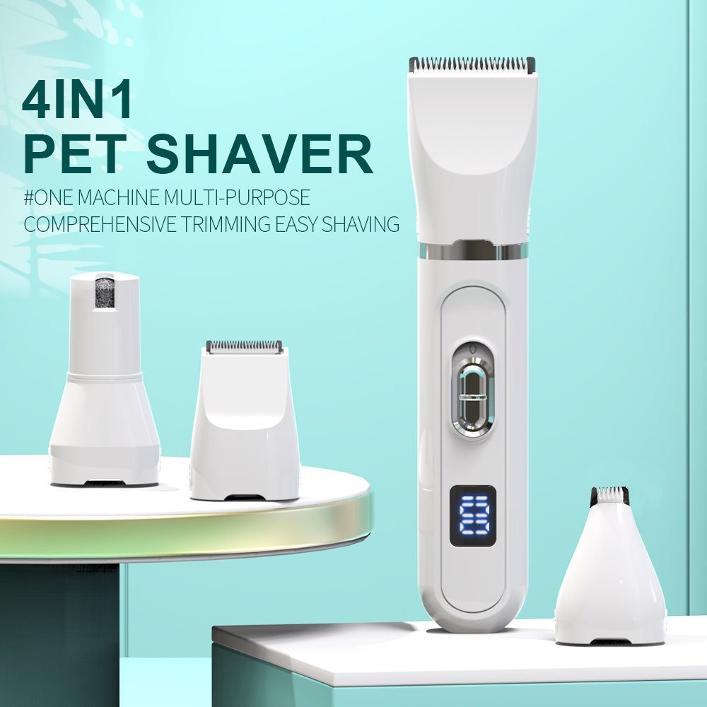 KFX-3780669 Multifunctional 4-in-1 LCD Display Electric Hair Clipper with USB Charging and Long-lasting Battery
