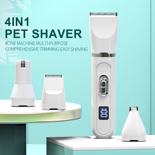 KFX-3780669 Multifunctional 4-in-1 LCD Display Electric Hair Clipper with USB Charging and Long-lasting Battery