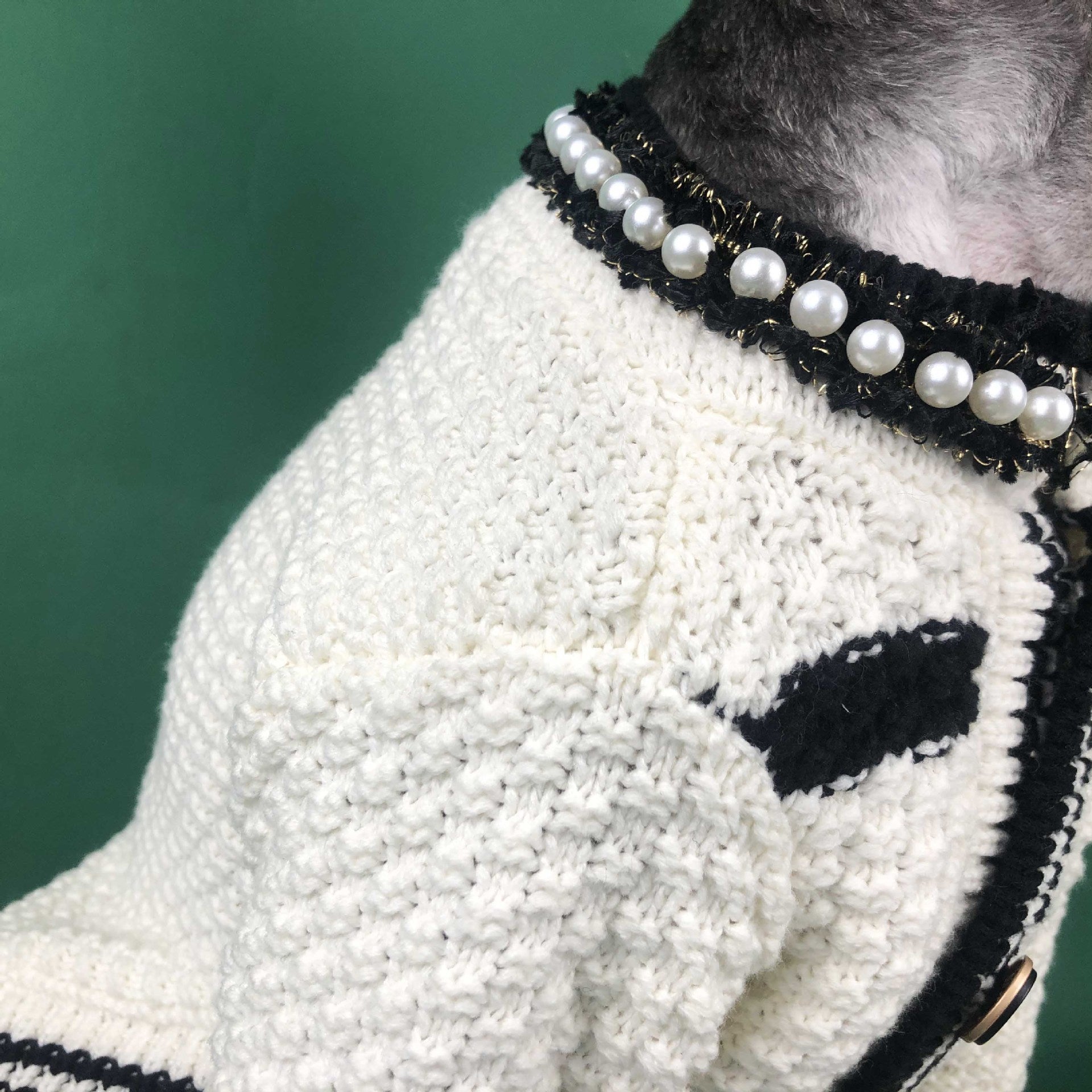 KFX-3782845 Spring Dog Sweater Cardigan for Small Breeds - Perfect for Schnauzer & Pomeranian