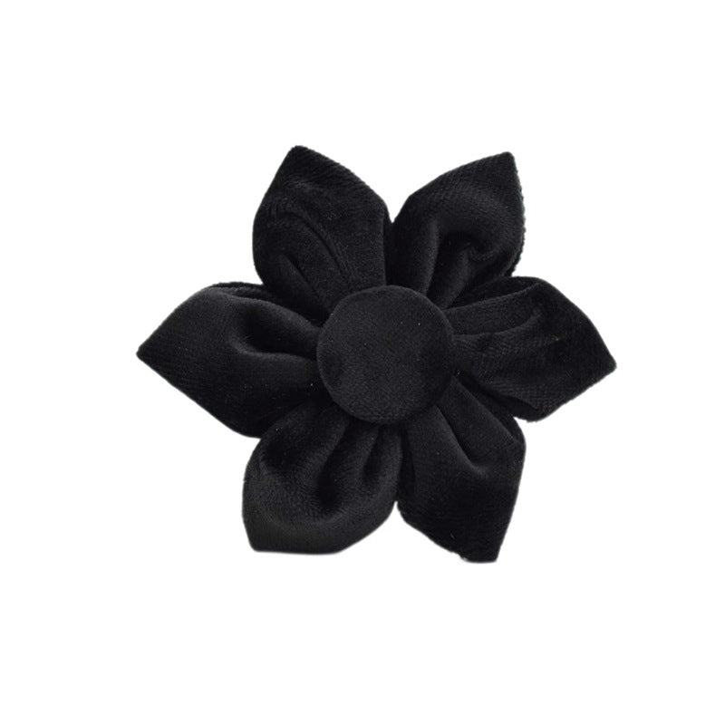 KFX-3786301 Soft Velvet Dog Collar with Accessories - Includes Dog Rope, Bow, Flower, Vest, and Poop Bag
