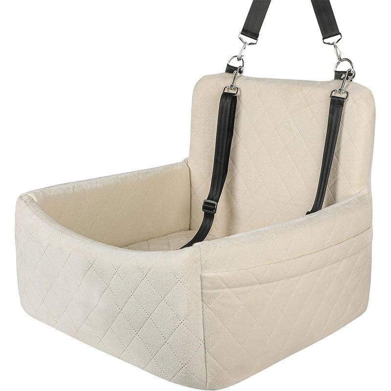 KFX-3786685 Dog Car Seat Safety Mat for Front and Rear Rows in Gray and Black, Holland Velvet Material, 48*48*13CM