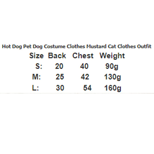 KFX-3788093 Humorous Hot Dog Costume for Small and Medium Dogs and Cats - Perfect for Parties and Cosplay