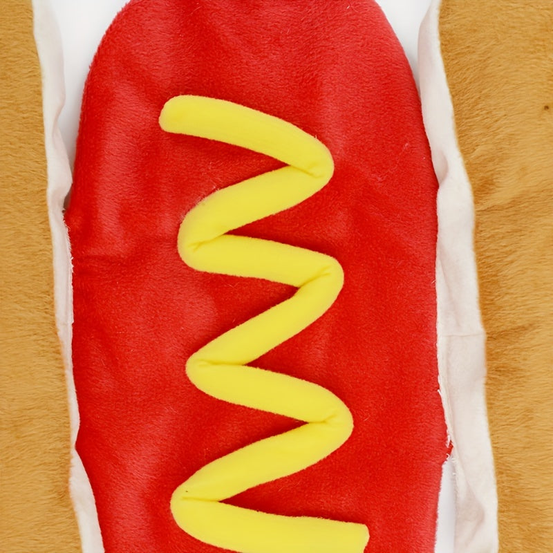 KFX-3788093 Humorous Hot Dog Costume for Small and Medium Dogs and Cats - Perfect for Parties and Cosplay