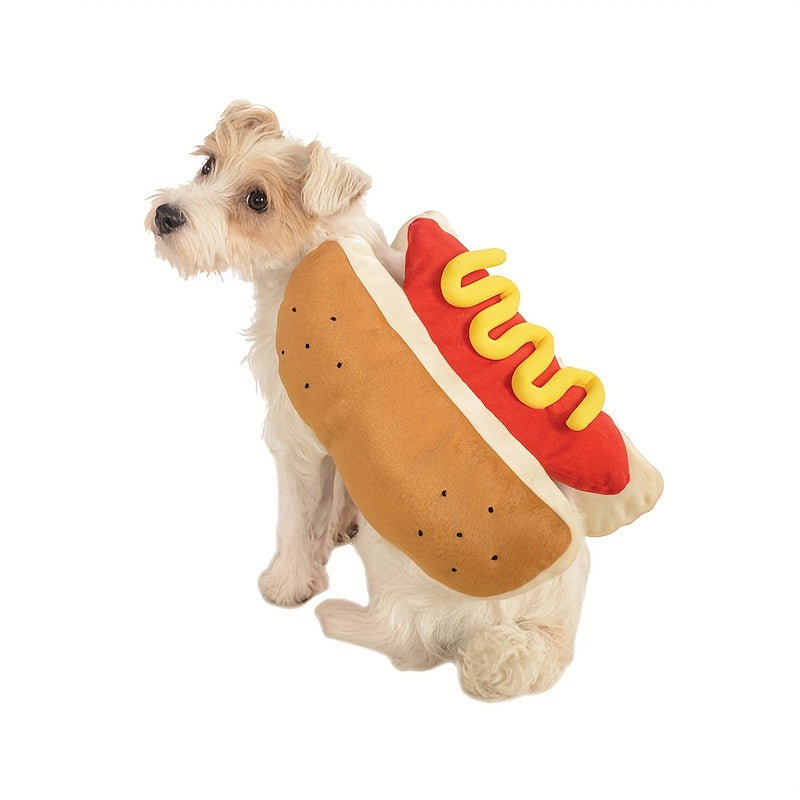 KFX-3788093 Humorous Hot Dog Costume for Small and Medium Dogs and Cats - Perfect for Parties and Cosplay