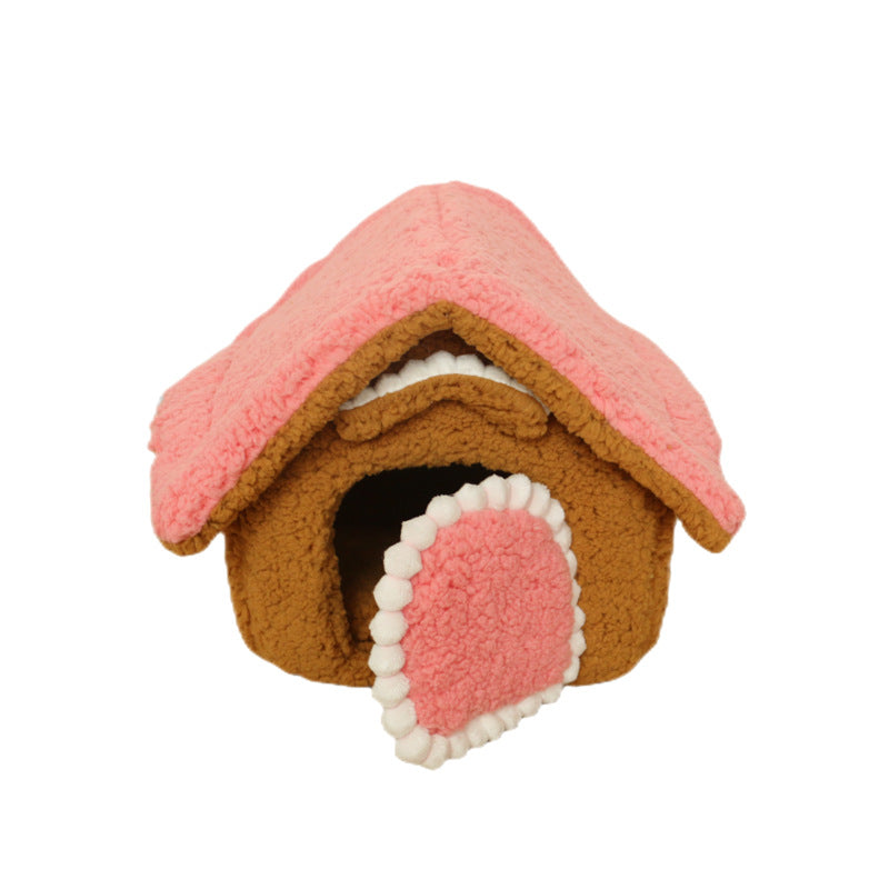 KFX-3788861 Warm Removable Winter Nest Bed for Small Dogs and Cats - Soft Cloth, Universal Size Options