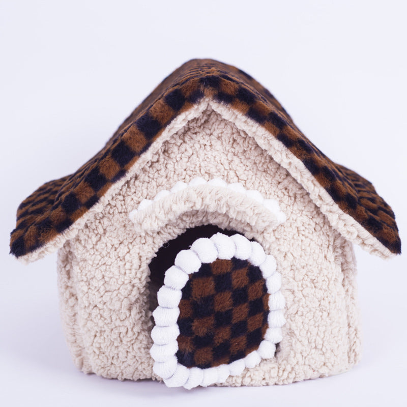 KFX-3788861 Warm Removable Winter Nest Bed for Small Dogs and Cats - Soft Cloth, Universal Size Options