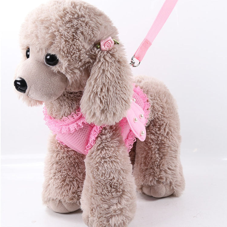 KFX-3790397 Pink Breathable Polyester Traction Belt for Small to Medium Pets (S, M, L)